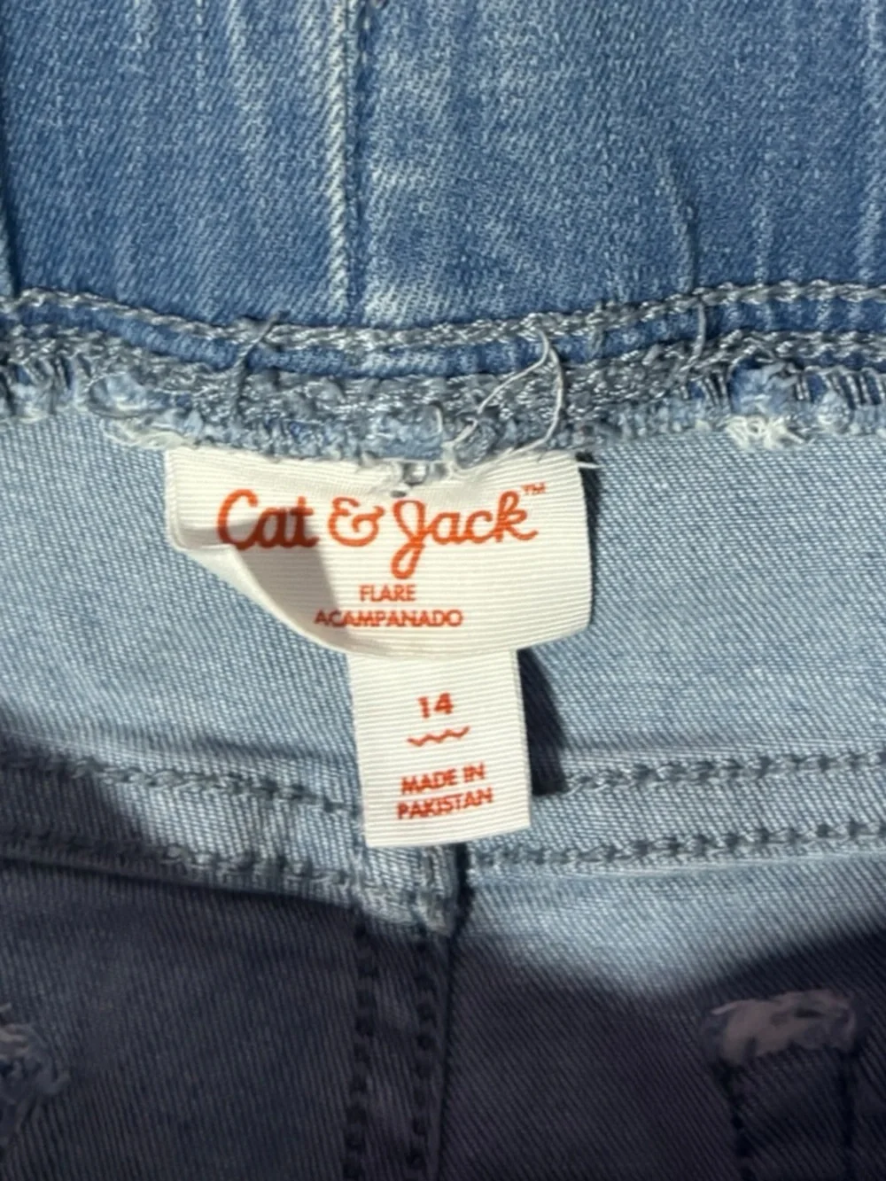 Cat & Jack Girls Size 14 Light Wash Flare Jeans